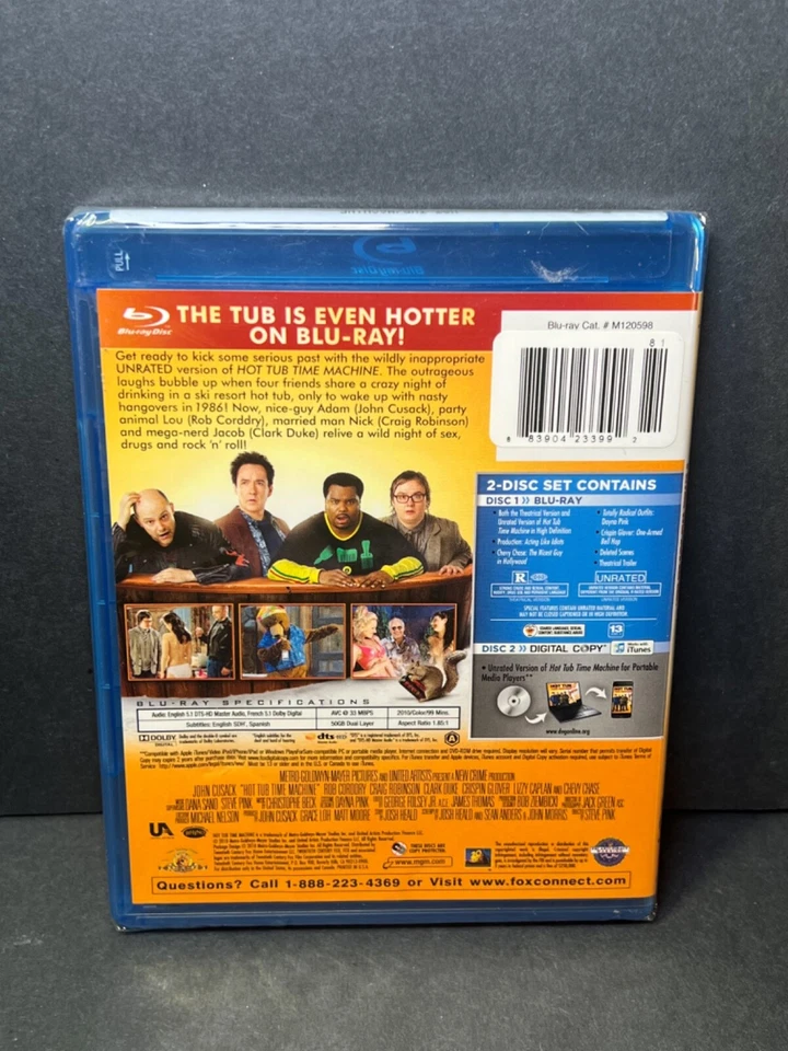 “Hot Tub Time Machine” UNRATED (Blu-ray + Digital Copy) - Factory Sealed - NEW! - Image 2 of 4