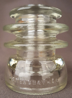 Hemingray 56 Clear Insulator-Hemingray 56,-Te 23-49-Telegraph-Telephone-USA-Antique ...