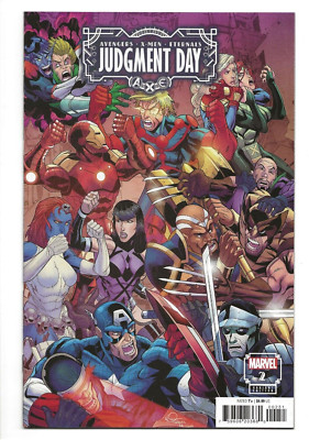 AXE JUDGEMENT DAY #2  LUBERA VARIANT ( 2022 ) NM AVENGERS / X-MEN / ETERNALS