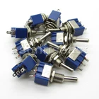 100 x Mini Toggle Switch SPDT ON-ON Two Positions Blue 6A 125V 3A 250V MTS-102