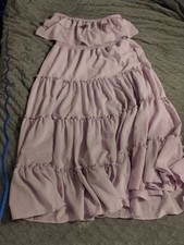 Davi Dani, XL, Purple, Off The Shoulder Boho, Farmhouse, Cottage, Lined Dress