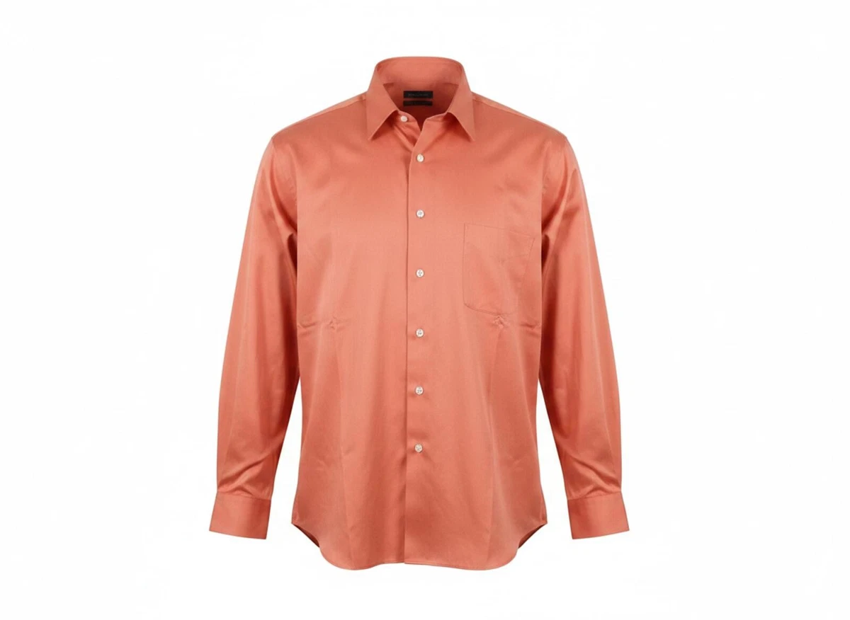 Short Sleeve Orange Big & Tall Dress Shirts for Men for sale | eBay