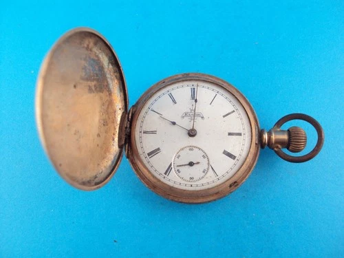1891 ELGIN GRADE 94 TRI-COLOR GOLD FILLED POCKET WATCH--11j--6s--FANCY--REPAIR