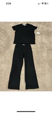 Pj Salvage Women's Loungewear Pajama Set Top and Bottom Size XS Black