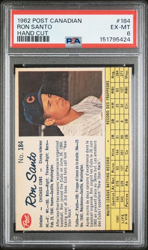 1962 Ron Santo [Hand Cut] #184