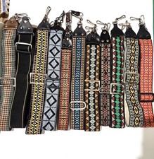 Vintage Retro Adjustable Geometric Multicolor Camera Strap, VG Condition- Lot 1