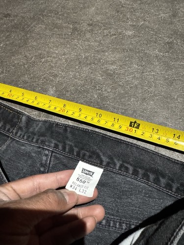 Vtg Levi's 550 Jeans Men 34 X 32 Black Denim Cotton Relaxed Fit Straight Leg Y2K - Bild 5 von 10
