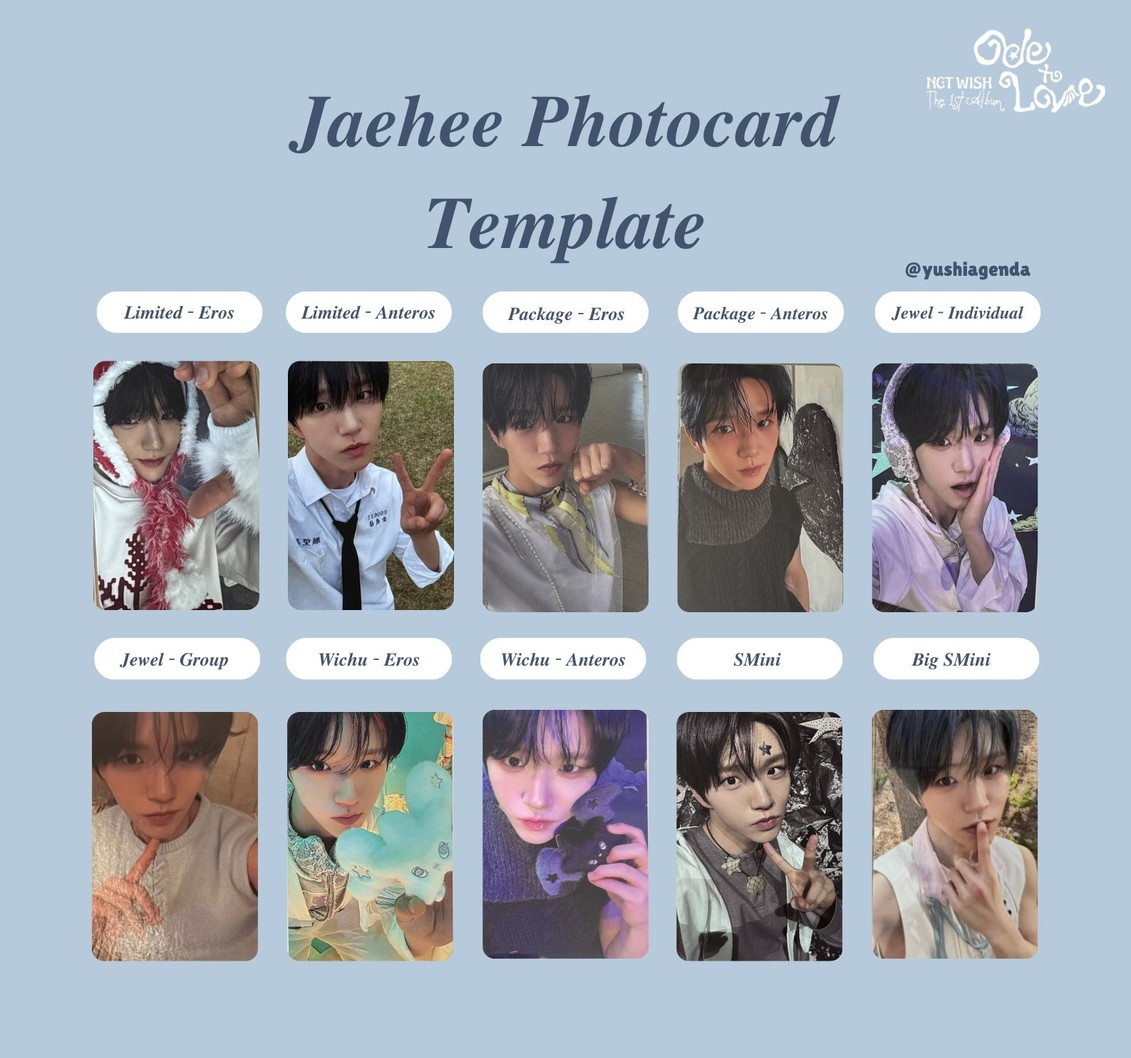 NCT WISH - Ode to Love Official Photocard KPOP Xion Riku Yuushi