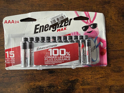Energizer Max AAA Batteries 24 Count 100% longer lasting 15 year shelf life NEW