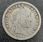 1892 S Barber Dime