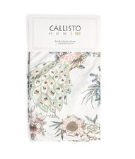 Callisto Home Velvet Curtains Peacock Floral Bird Panels 38x96 Set Of 2 Ivory