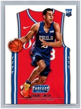 2018-19 Panini Threads Zhaire Smith RC #210 SP Statement Jersey NBA 76ers Rookie