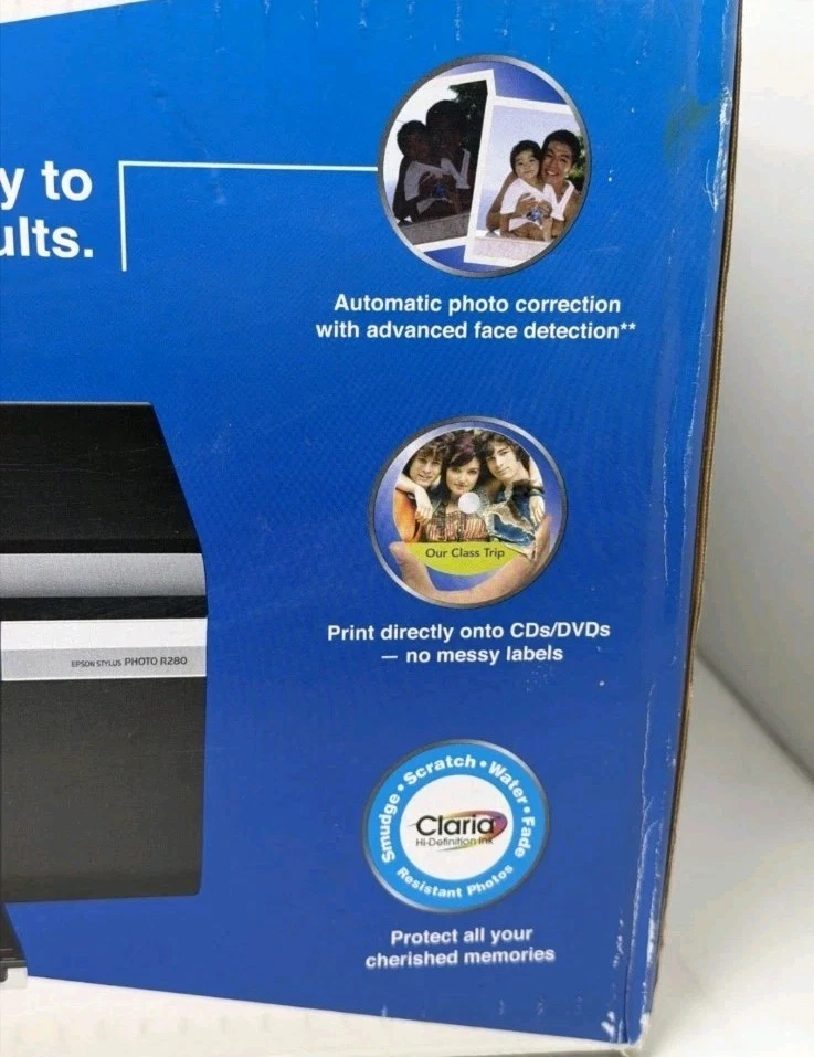 NEW Epson Stylus Photo R280 Ultra Hi-Definition Ink Jet Printer Photos/CD/DVD - Image 4 of 4