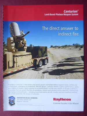 3/2011 PUB RAYTHEON CENTURION LAND BASED PHALANX WAFFENSYSTEM ORIGINAL ANZEIGE