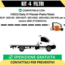 Kit 4 Filtri Tagliando per IVECO Daily IV Pianale Piatto/Telaio 35C14G- 35C14...