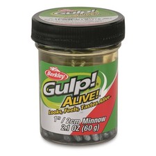 Berkley Gulp! Alive! Minnow Fishing Soft Bait 1in - Jar, Green Shiner