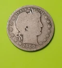 1900-S  Barber Quarter  -  Circulated - 90% Silver # 1220