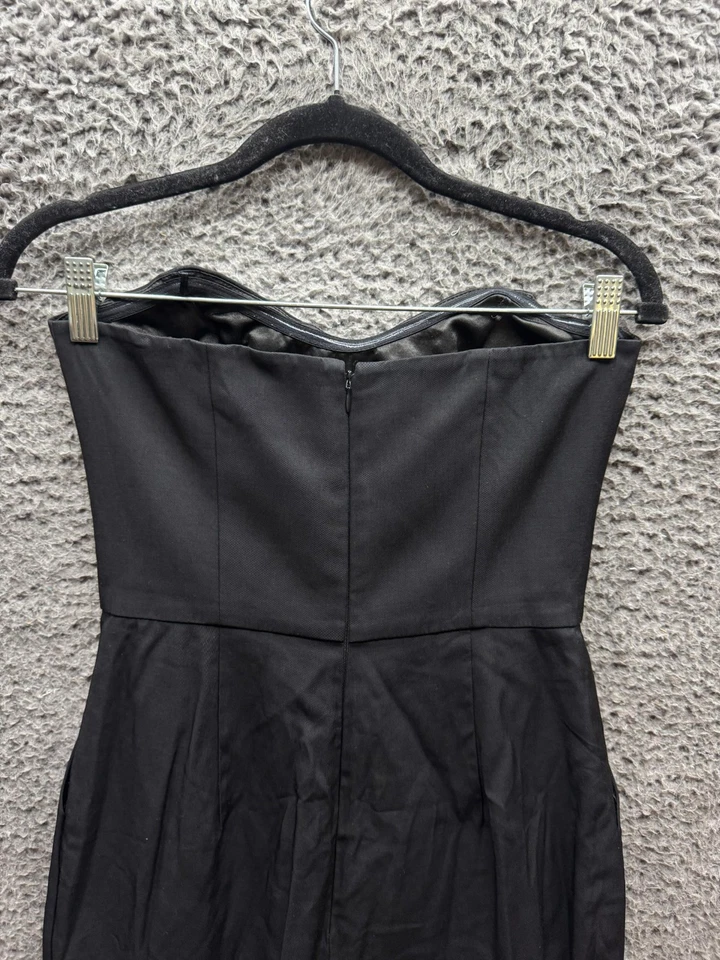 Macacão Keepsake the Label plissado slim fit sem alças preto feminino tamanho P - Imagem 4 de 4