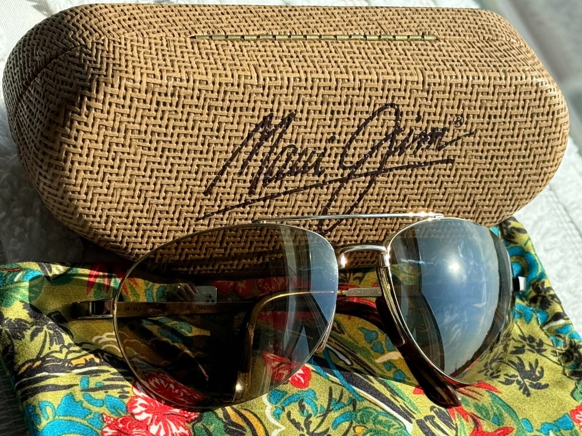 【処分セール】Maui Jim MJ-210-16 ゴールド サングラス Maui Jim Pilot MJ 210 16 Gold Metal Frame + HCL Bronze