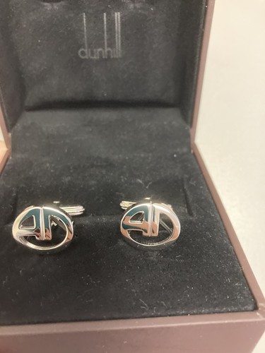 Dunhill A D Logo Alfred Dunhill Sterling Silver Cufflinks