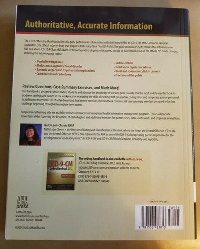 ICD-9-CM Coding Handbook, Without Answers, 2012 Revised Edition - 第 2/6 張圖片