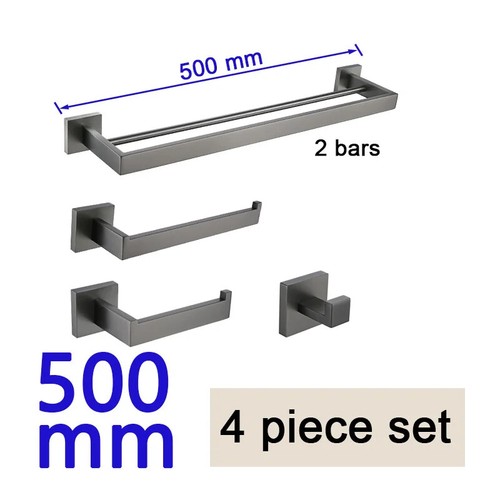 Brushed Grey Bathroom Accessorie Stainless Steel Metal Towel Rack Paper Holder - Picture 45 of 46