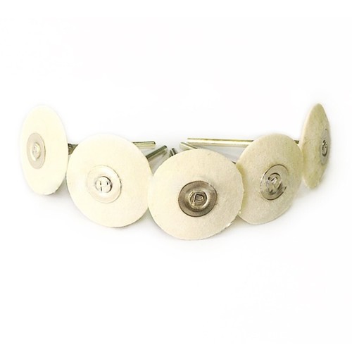 Paquete de 12 piezas mini joyería giratoria algodón con mango rueda de pulido 22 mm - Imagen 9 de 9