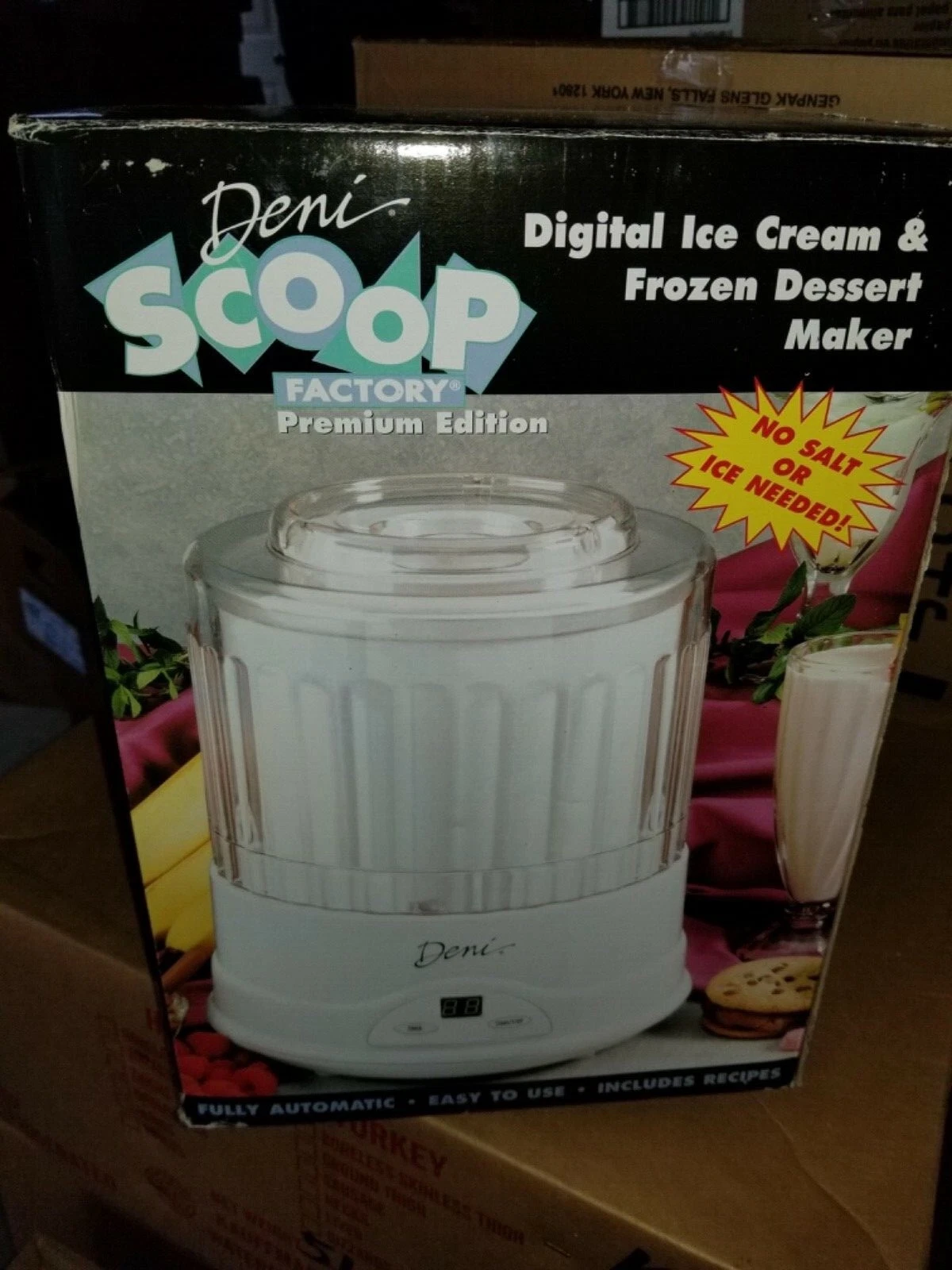 DENI SCOOP FACTORY PREMIUM EDITION DIGITAL ICE CREAM / SORBET MAKER