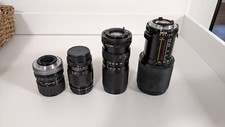 4 Vintage Vivitar Lenses 28-70mm, 135mm, 100-200mm, and 70-210mm