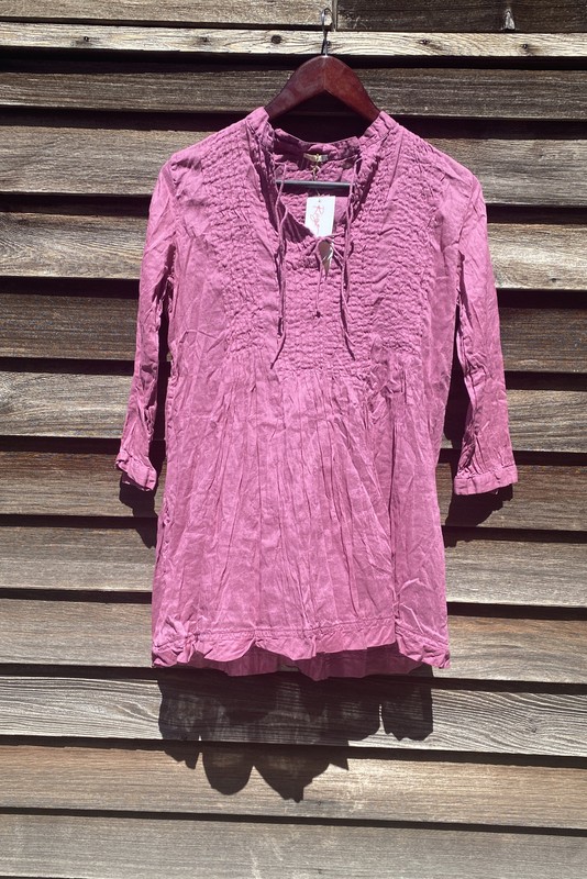 Matta Raspberry Pleated Blouse Size Small NWT $188