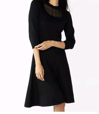 Draper James Sweater Dress Womens Black Color Size XL Stretch Night Dress    B2