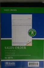 Lot 10 pack 2 Part Carbon-less Sales Order Books Receipt Form Invoice 50 Set new