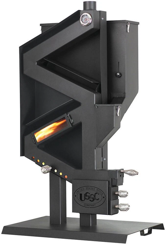 Model GW-1949W Wiseway Pellet Stove with Window - For 4 Pellet Vent  609408705311 | eBay