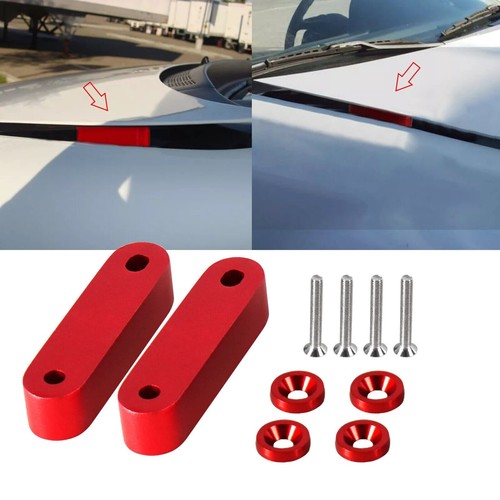 2x Red Billet Aluminum Hood Spacer Risers Accessories For Honda Civic 1988-2000 - Picture 13 of 15