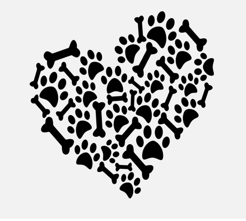 Dog Paw Print Bones Heart Vinyl Decal Sticker For Home Cup Car Wall Choice a1879