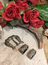 35. VIntage MEXICO 925 Sterling Silver Fit for 5/8 Belt Buckle 3 part. 21.3g