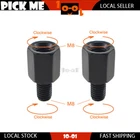 2 x Motorcycle Mirror Adapters Right 8 mm Male to Right 8 mm Female - Black