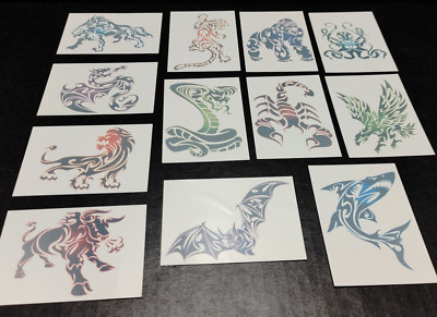 12x Vending Machine Temporary Tattoos Tribal Lethal Threat Series Complete Set