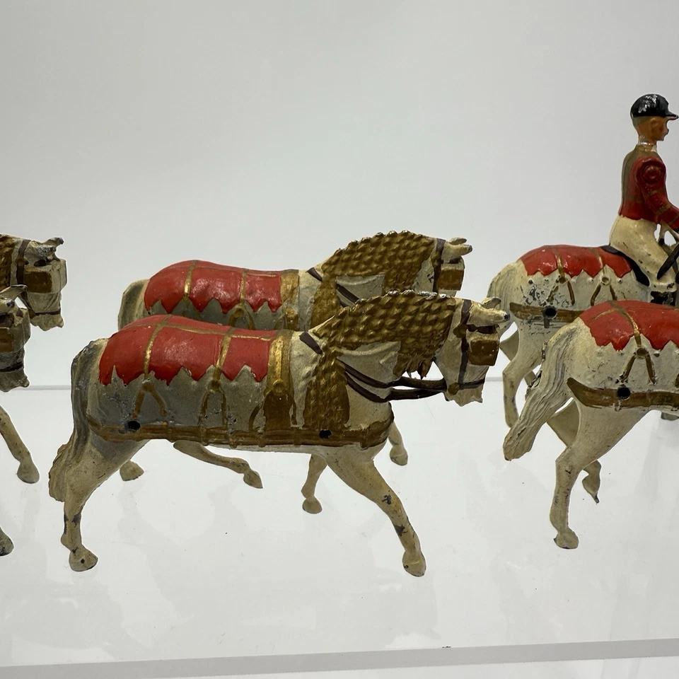 Britains LTD QUEEN ELIZABETH CORONATION 1953 England Metal Horses Set of 8 - Image 4 of 4