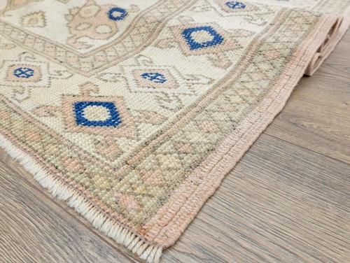 Modern boho chic Turkish charming rug 4.10x6.7 ft Handknotted Oushak vintage rug - Picture 12 of 14
