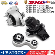 3pcs Motor Mount Set Replacement For 2006-09 Ford Fusion Mercury Milan 2.3L 3.0L