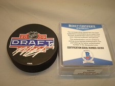 Matt Duchene Signed 2009 NHL Draft Hockey Puck Autographed Becket BAS COA 1A
