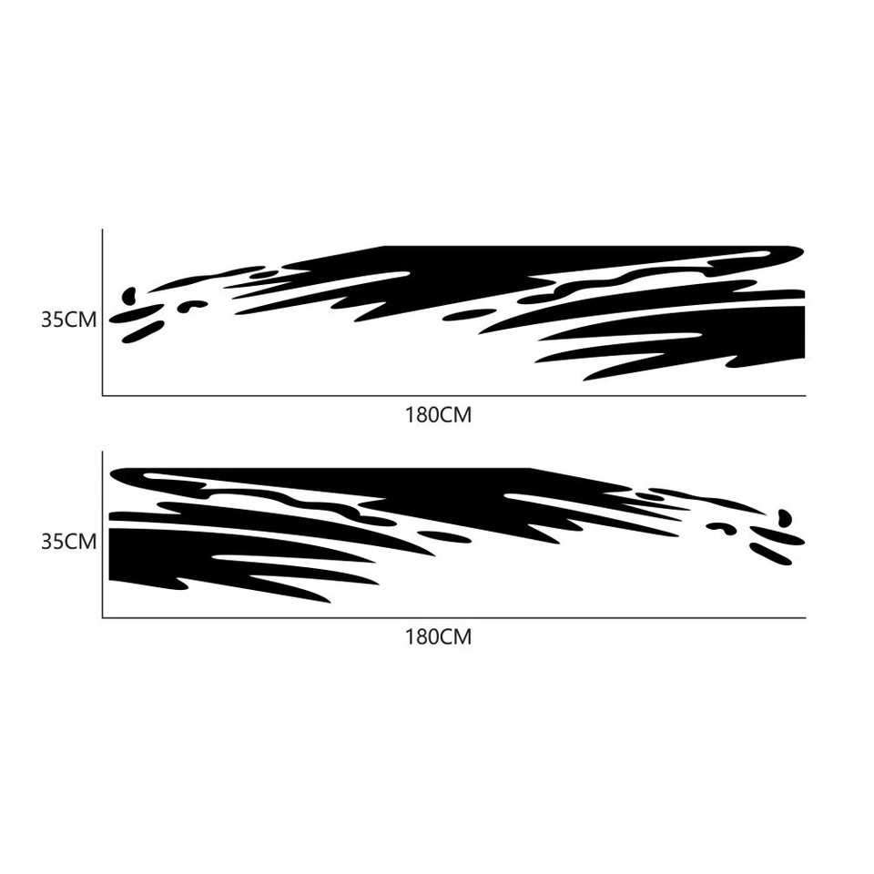 2 piezas calcomanías de vinilo decorativas de celosías de carreras para puertas laterales carrocería auto carrocería hágalo usted mismo Foto 2 de 4