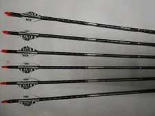 6- Easton Full Metal Jacket FMJ 5mm 340 Arrows w/ Bohning Blazer Vanes WILL CUT!
