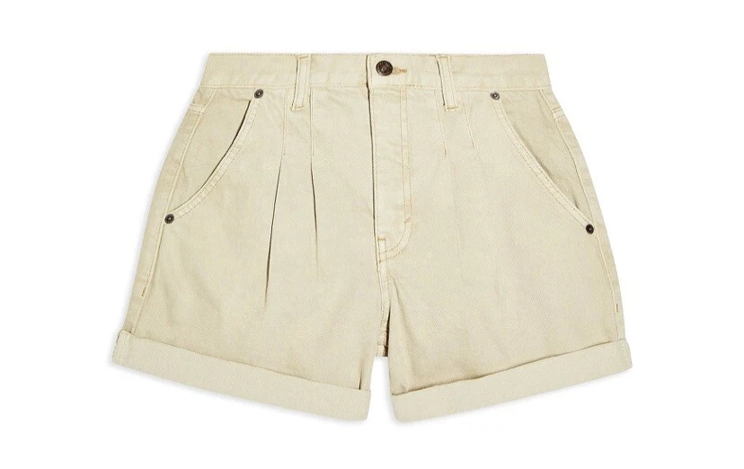 Women s Topshop Balloon Fit Mom Denim Shorts 16 US As Is eBay