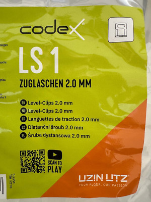 Codex Nivelliersystem Zuglaschen für Keile 1,0, 1,5 oder 2,0 mm LS1 je 500 Stück