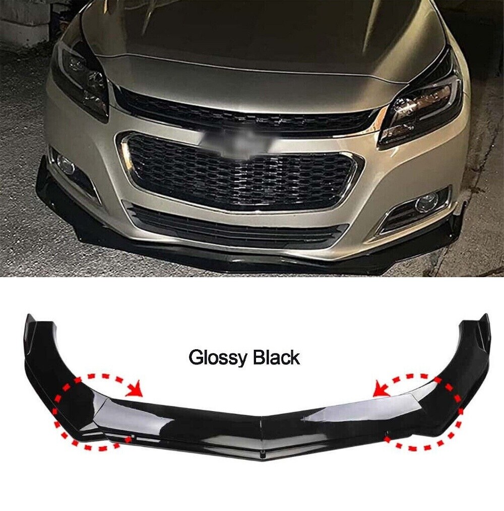 SIKUAI Auto Front Bumper Lip Spoiler Splitter Under Chin Spoiler Body Kit Lower Spoiler for Chevrolet Malibu 2012 2013 2014 2015 2016 2017 2018, Glossy Black SIKUAI Auto Front Bumper Lip Spoiler Splitter Under Chin Spoiler Body Kit Lower Spoiler for Chevrolet Malibu 2012 2013 2014 2015 2016 2017 2018, Glossy Black