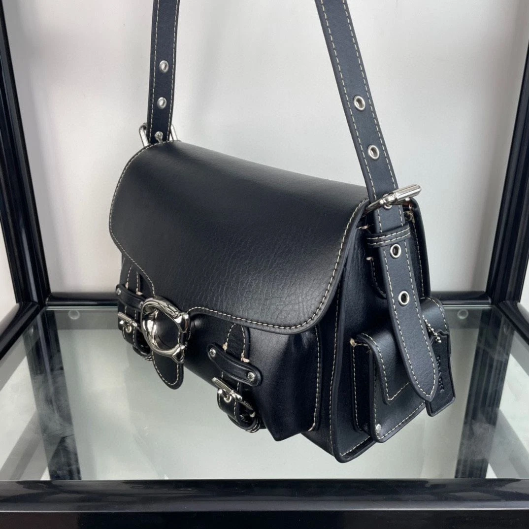 VETEMENTS Borsa a tracolla Coach CT721 nera cargo morbida tabby borsa a tracolla outlet NUOVA