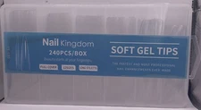 Nail Kingdom Soft Gel Tips Long Square & Long Stiletto 240pcs ea.
