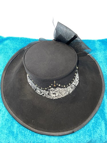 Vintage Kentucky Derby Preakness Belmont Easter Church Hat Black - Picture 3 of 4